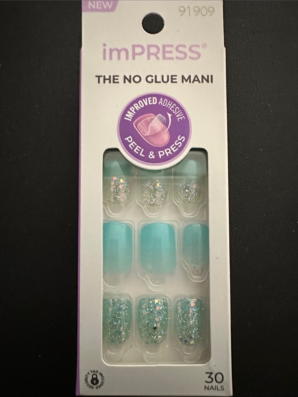 imPRESS Aqua & Glitter Peel & Press False Nails